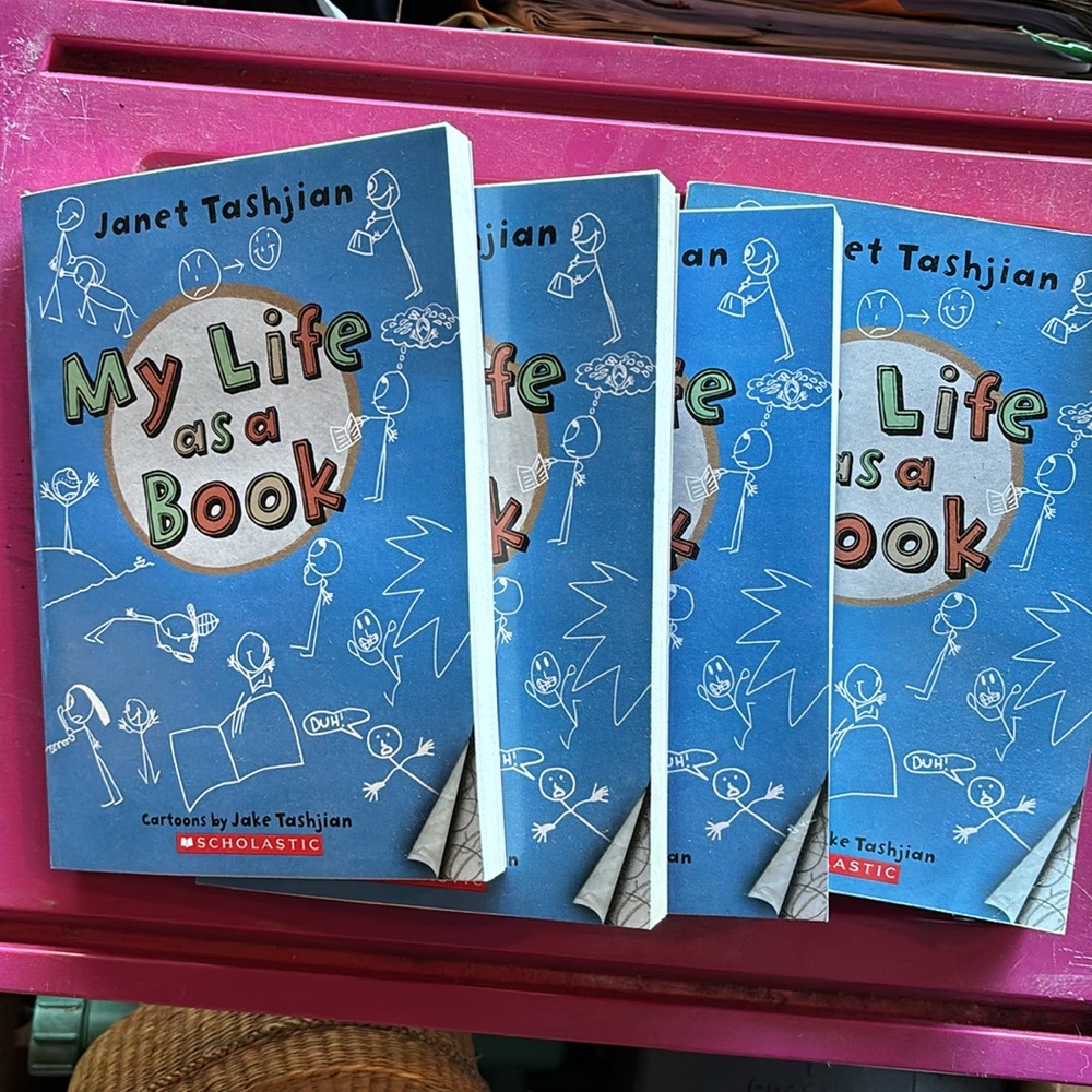 Scholastic kids books bundle “My Life as a Book” 4 copies by Janet Tashjian New
